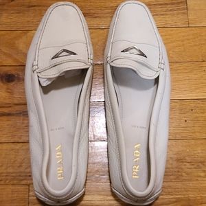 PRADA leather driving loafers
